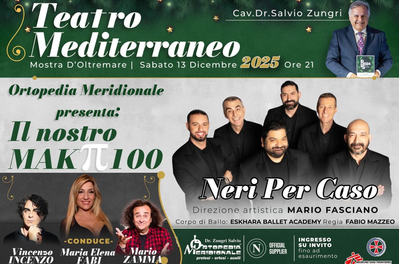 Il 13 dicembre torna il Mak π 100 al Teatro Mediterraneo: una serata di musica, solidarietà e gratitudine per la buona sanità