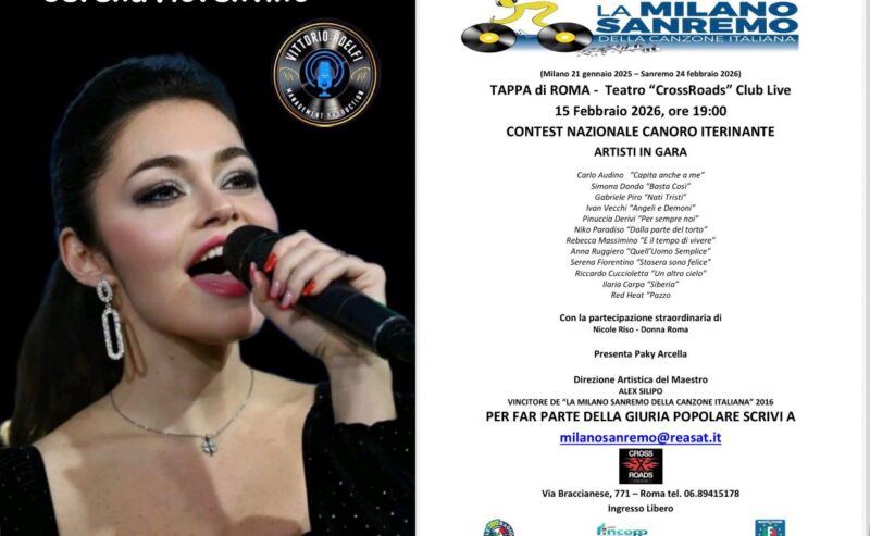 Serena Fiorentino è pronta a partecipare alla Semifinale del XV Contest Musicale “Milano Sanremo” 2026