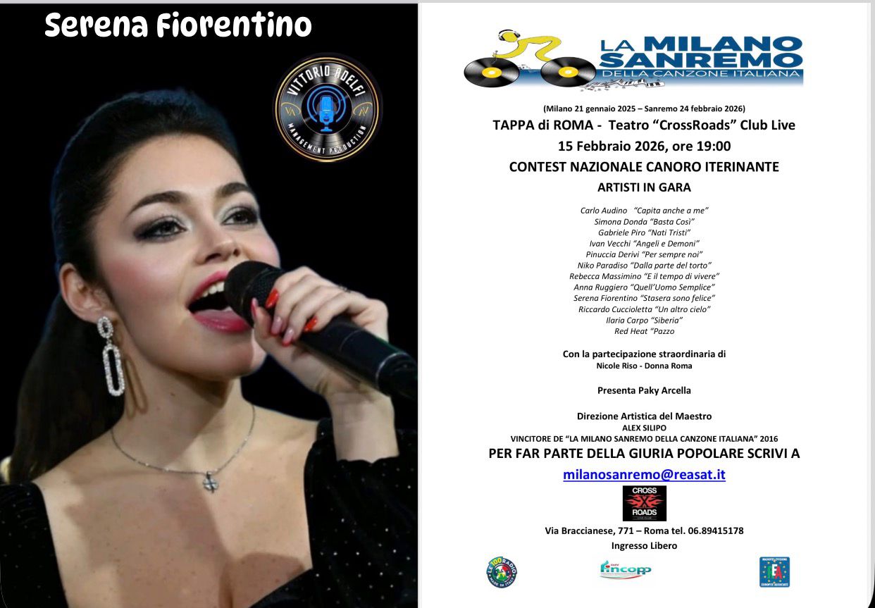 Serena Fiorentino è pronta a partecipare alla Semifinale del XV Contest Musicale “Milano Sanremo” 2026