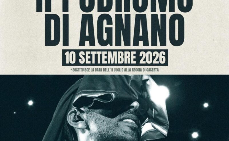 LUCHÈ: annuncia oggi, a grande richiesta dei fan, lo spostamento del concerto evento previsto alla Reggia di Caserta. Appuntamento il 10 settembre all’Ippodromo di Agnano per uno show che sarà memorabile. In attesa della sua seconda esibizione di questa sera sul palco del Teatro Ariston di Sanremo.