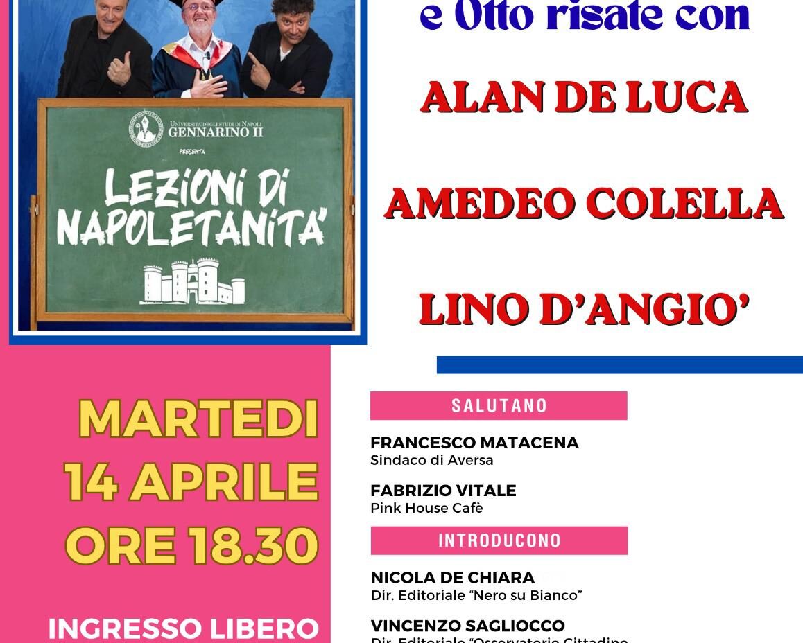 Al Pink House i tre autentici comici “Made in Napoli”: Amedeo Colella, Alan De Luca e Lino d’Angiò