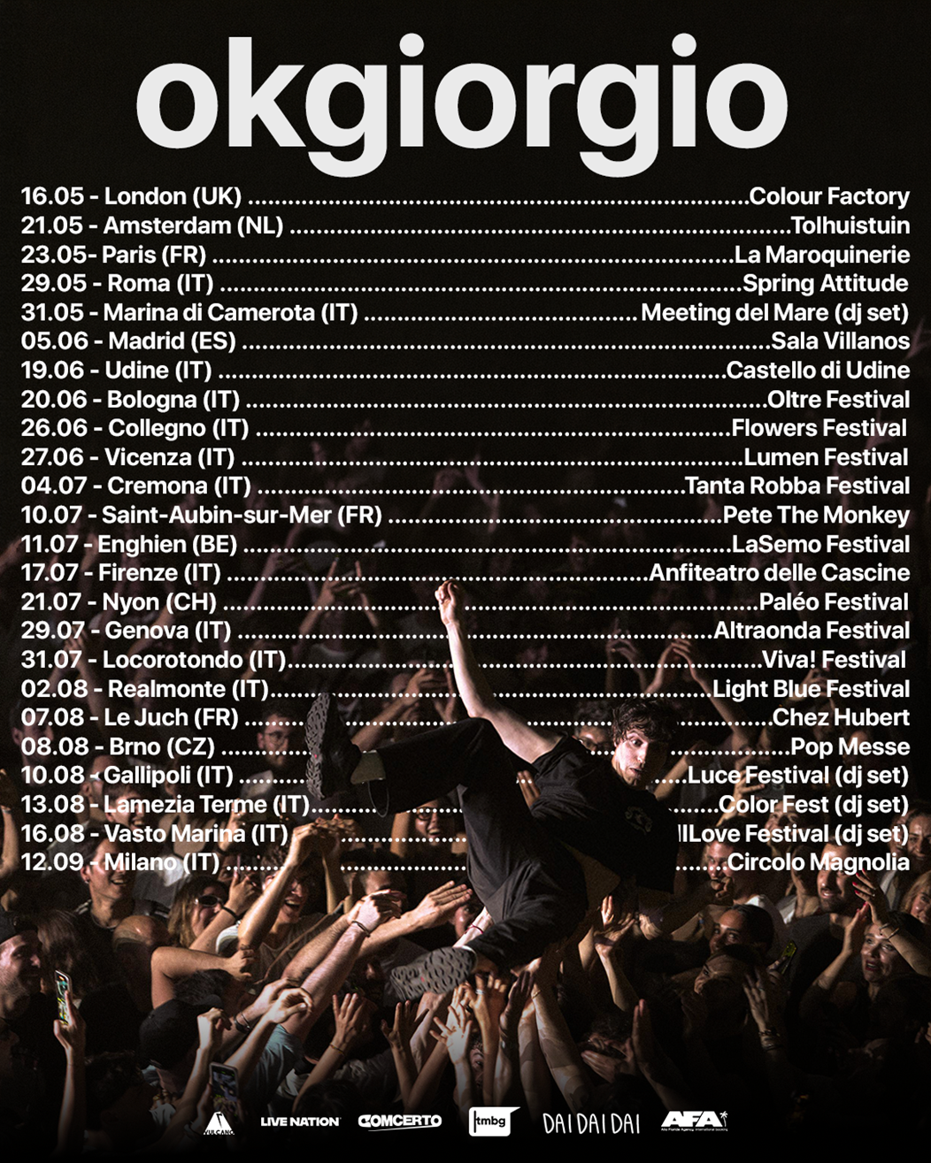 Okgiorgio annuncia Summer tour 2026