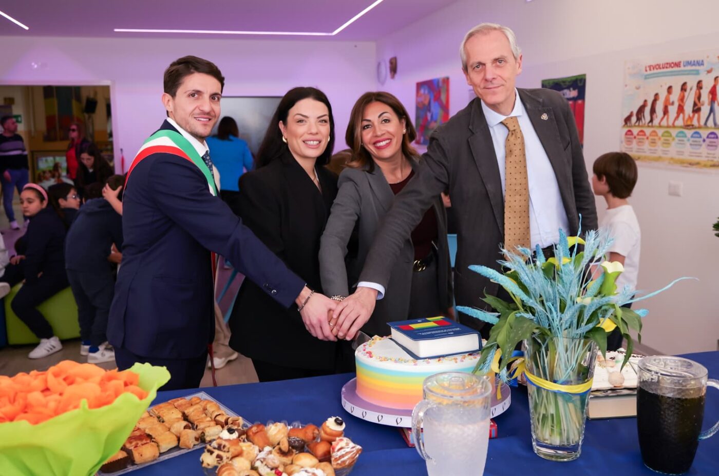 A Gricignano di Aversa, inaugurate presso l’I.C. “Filippo Santagata” la nuova biblioteca scolastica e la sala inclusiva sensoriale