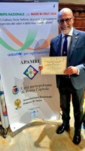 Luigi Del Vecchio riceve il Premio Nazionale “Eccellenze Made in Italy”