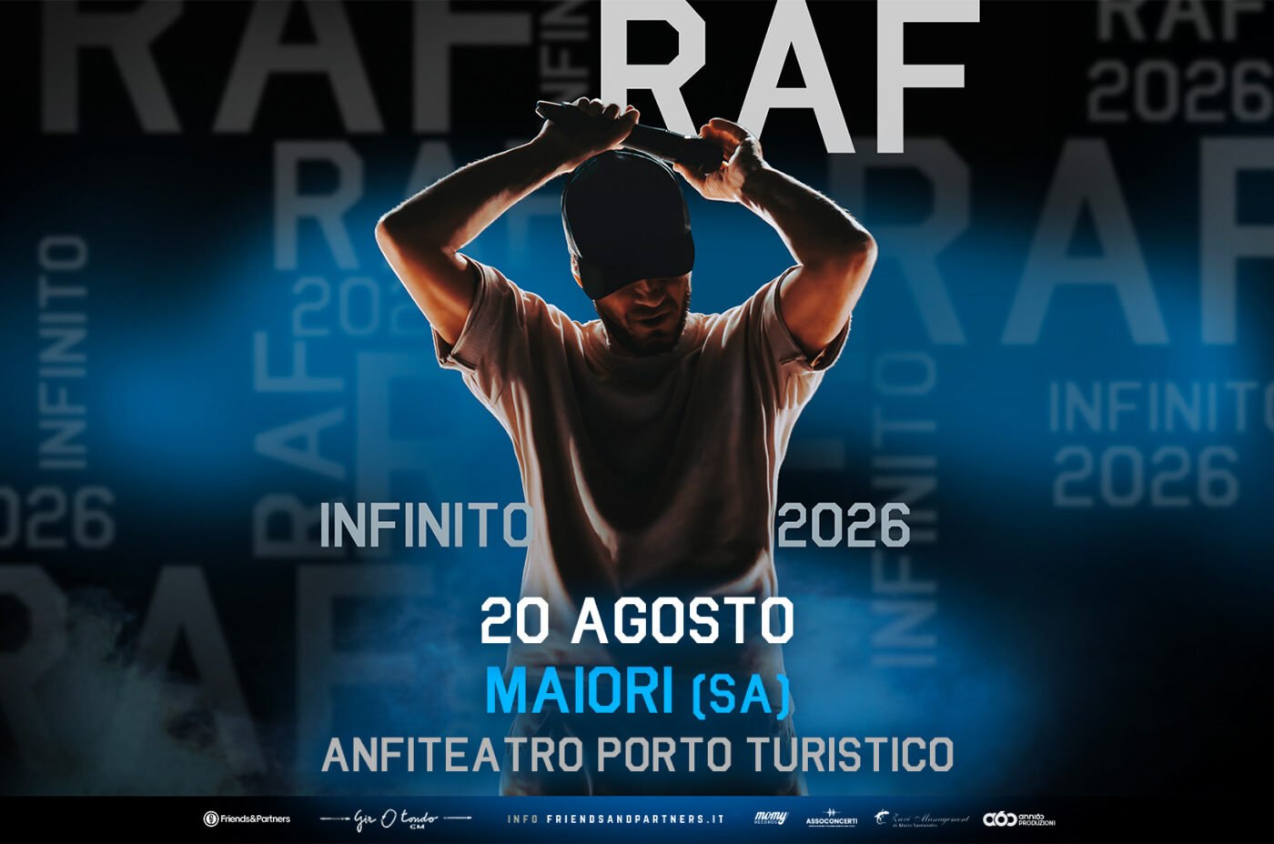 Raf a Maiori per il tour “Infinito – Estate 2026”