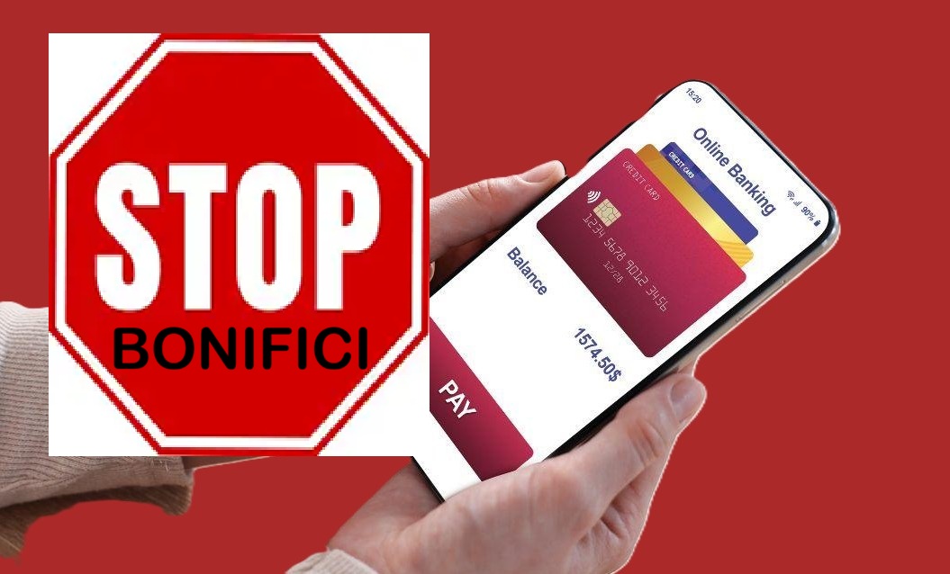 Bonifici bloccati dal 2 al 6 aprile 2026