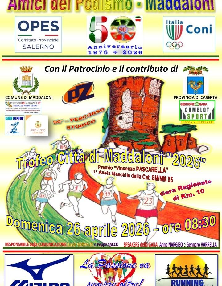 Trofeo Città di Maddaloni, la corsa storica di ben 50 anni di passione