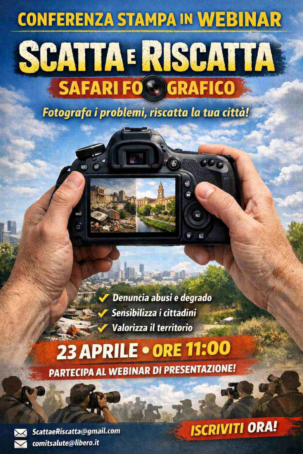 Al via “Scatta e Riscatta – Safari Fotografico”. Appello agli organi di informazione per un racconto civile della città