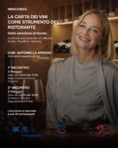 “La carta dei vini come strumento del ristoratore”: due giorni di formazione e degustazioni a Caserta