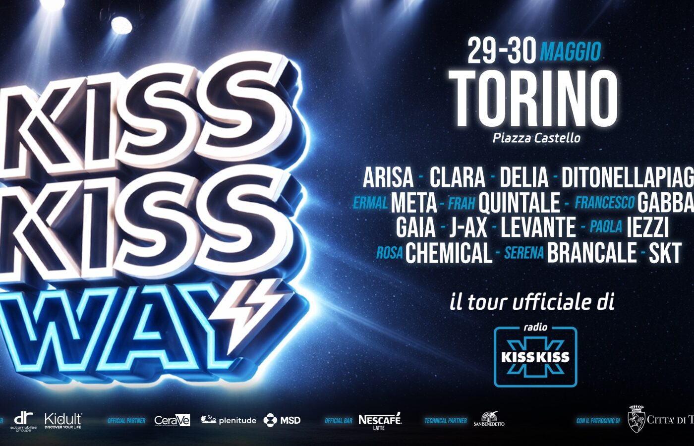 Torino inaugura l’estate live di Radio Kiss Kiss