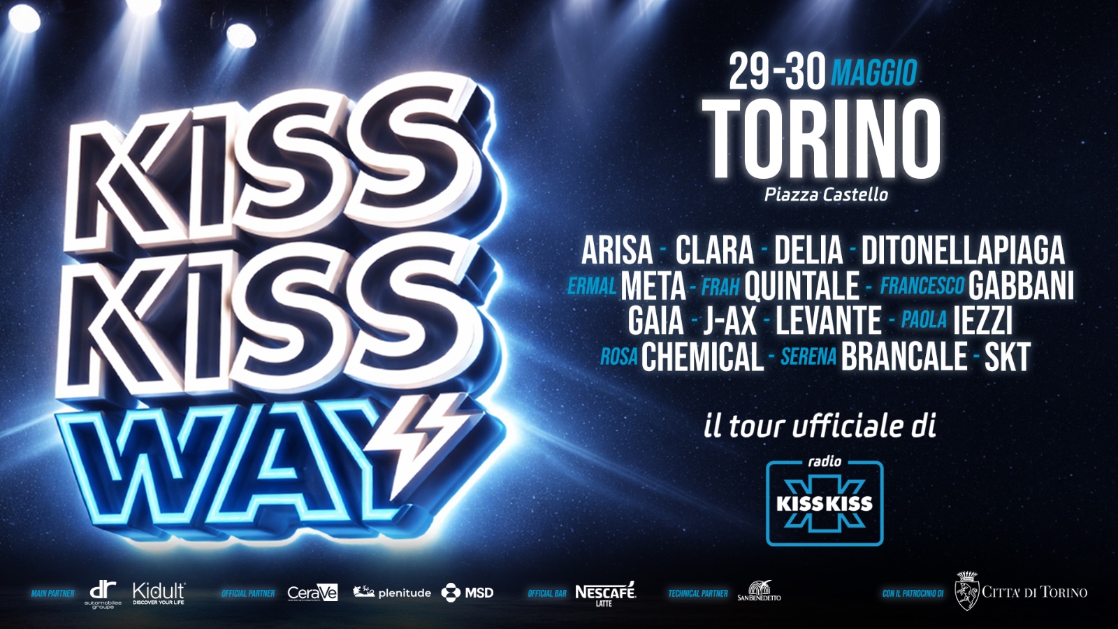 Torino inaugura l’estate live di Radio Kiss Kiss