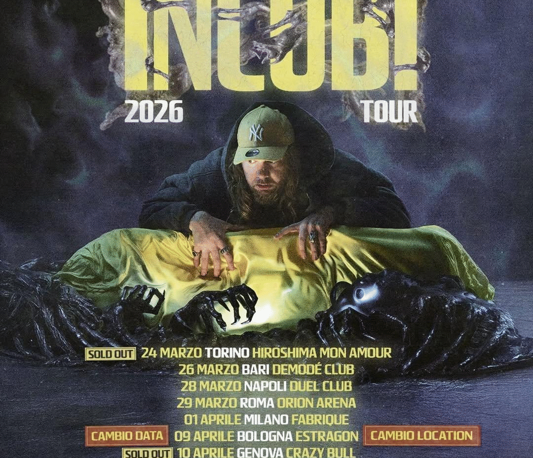 NITRO: al via oggi il suo “INCUBI TOUR”, si parte questa sera dall’Hiroshima Mon Amour di Torino già SOLD OUT.