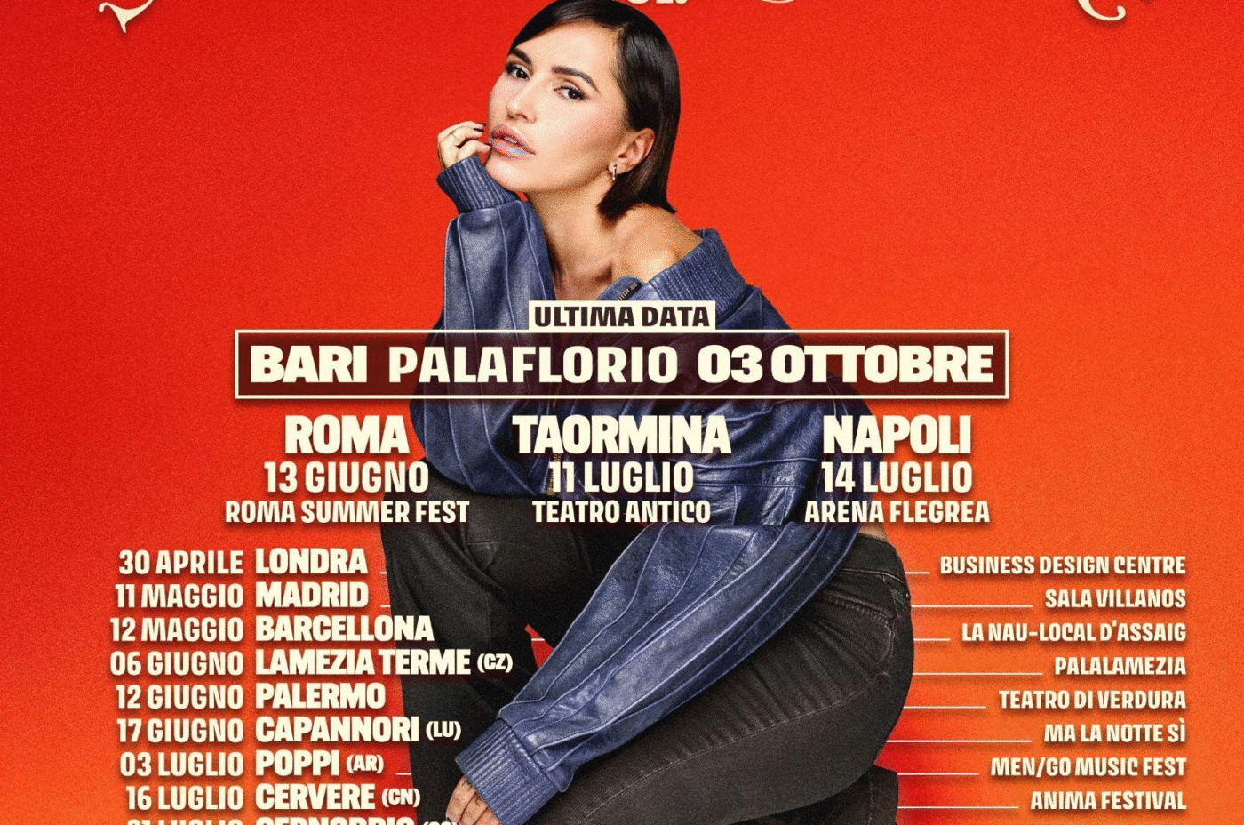 SERENA BRANCALE: torna sui palchi d’Italia e d’Europa con il “SACRO TOUR”, al via il 30 aprile da Londra e che si concluderà il 3 ottobre al Palaflorio della sua Bari.