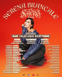 SERENA BRANCALE: torna sui palchi d’Italia e d’Europa con il “SACRO TOUR”, al via il 30 aprile da Londra e che si concluderà il 3 ottobre al Palaflorio della sua Bari.
