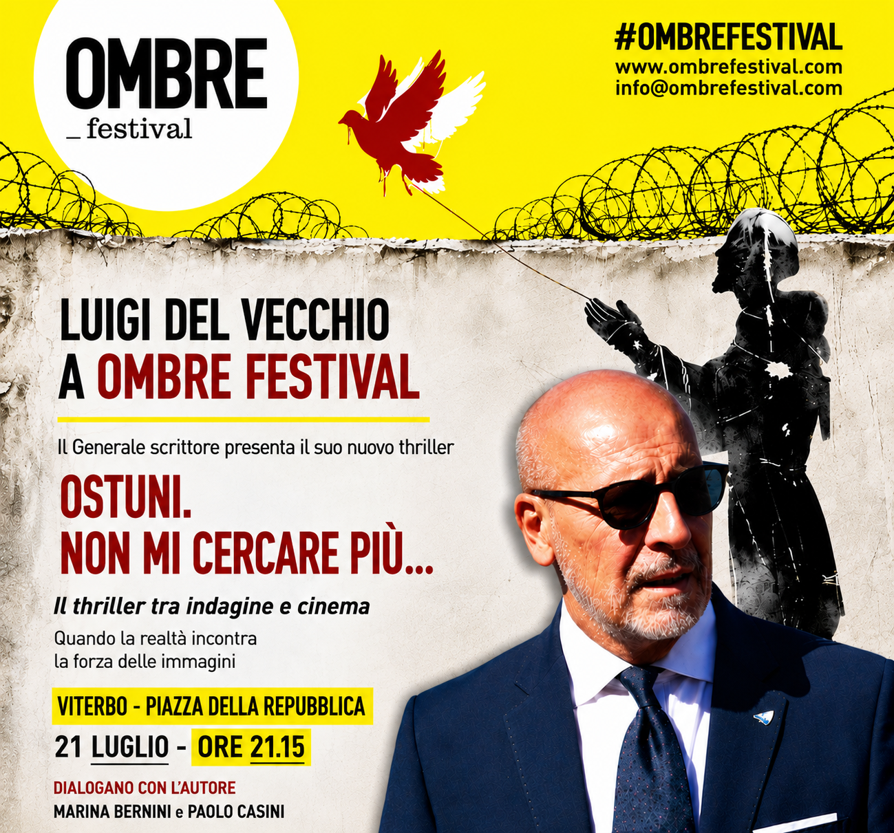 Luigi Del Vecchio torna a Ombre Festival di Viterbo