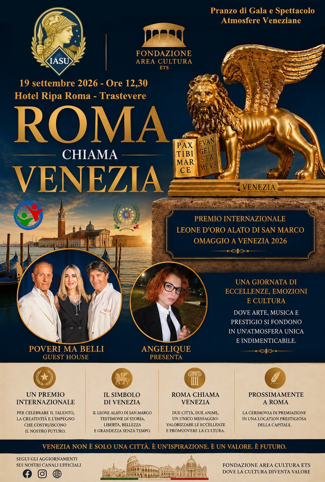 A Marianna Pignatelli il riconoscimento del Leone d’Oro Alato di San Marco