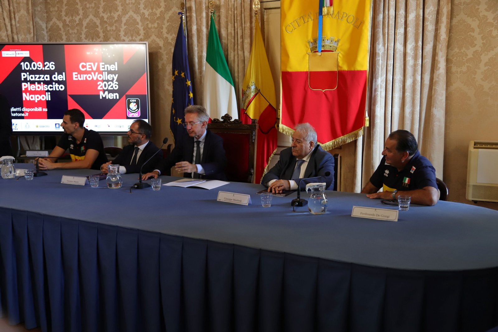 Presentazione del match inaugurale dei Campionati Europei Volley maschili 2026