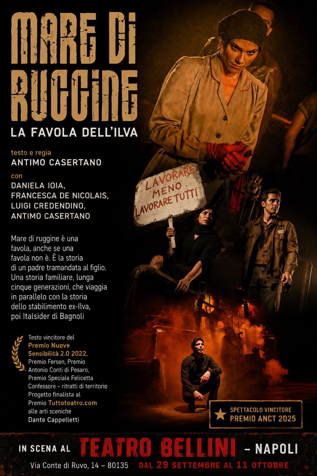 “Mare di ruggine” torna al teatro Piccolo Bellini di Napoli