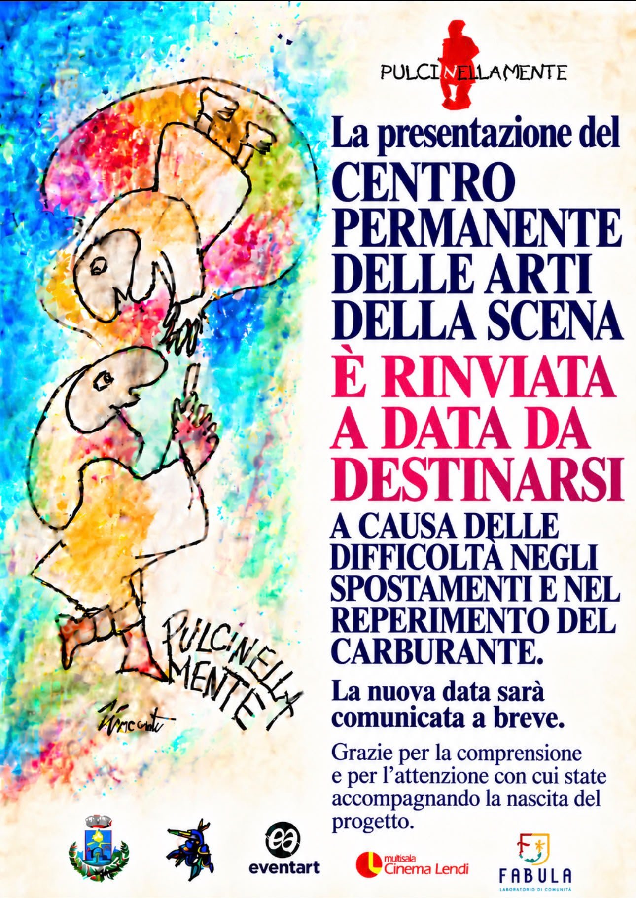 Rinviata la presentazione di PulciNellaMente