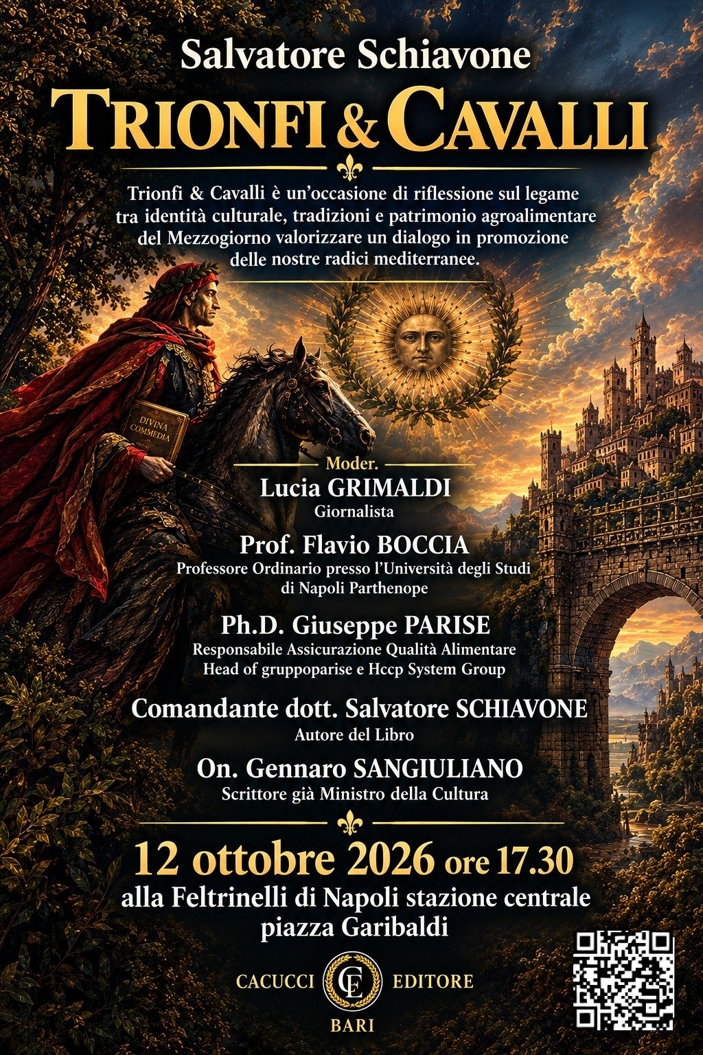 “TRIONFI & CAVALLI”ALLA LIBRERIA FELTRINELLI DI NAPOLI PRESENTAZIONE DEL NUOVO LAVORO EDITORIALE DI SALVATORE SCHIAVONE